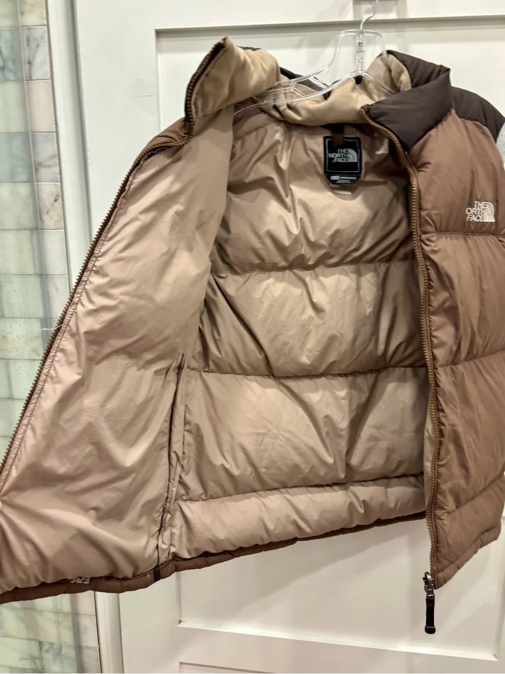 The North Face Brown Quilted Insulated 550 Down Vest Size XL